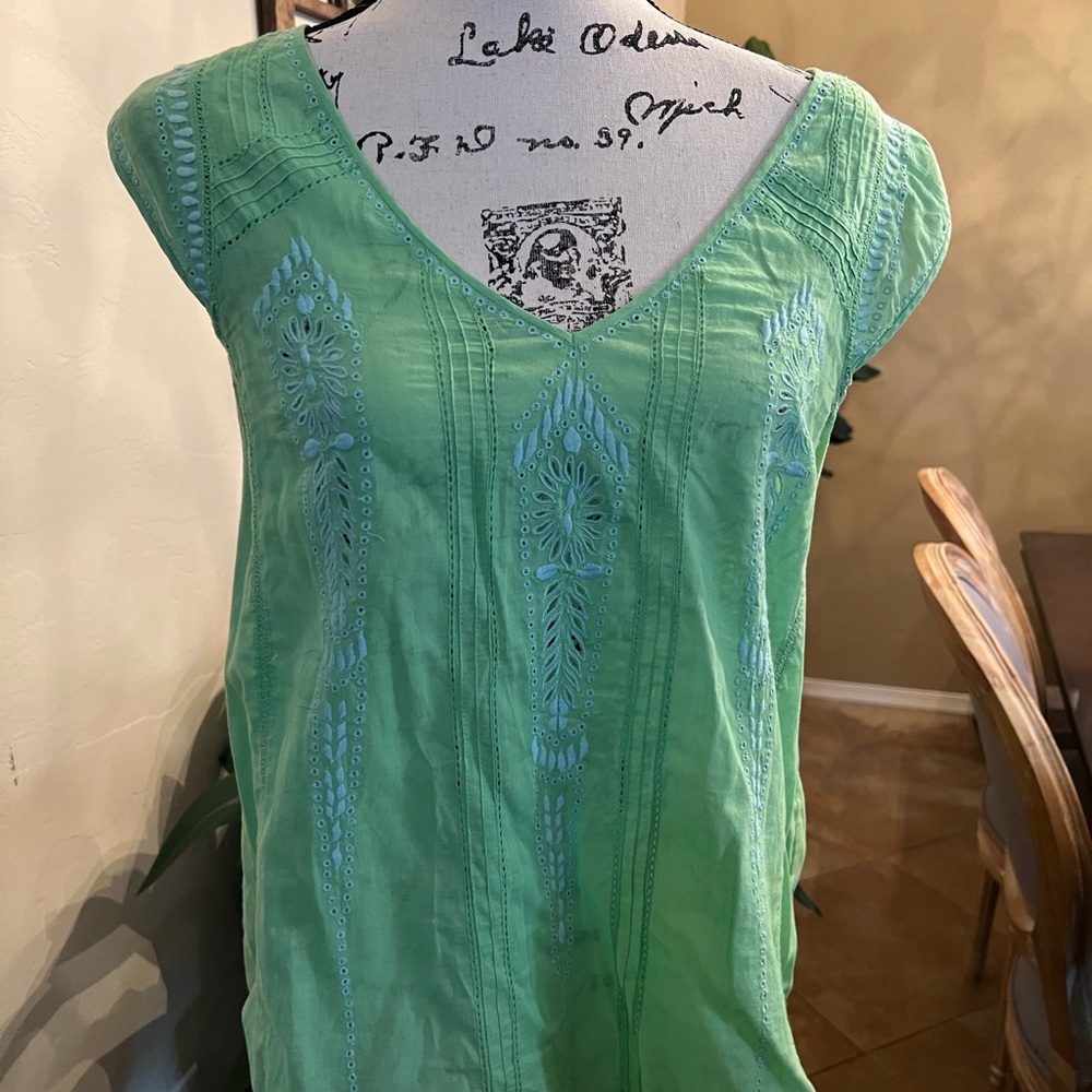 Anthropologie blouse with embroidered detail